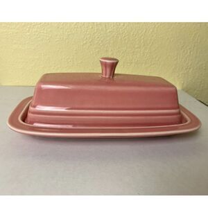 Fiesta Rose butter dish